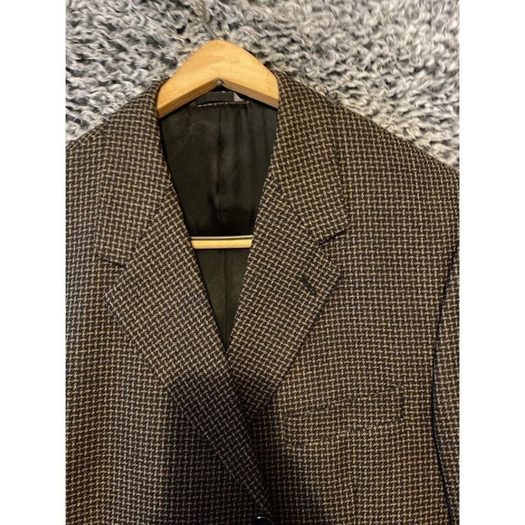Riserva Dillard's Sport Blazer Jacket Houndstooth 40 R Made in Italy 100% Wool - Picture 14 of 16